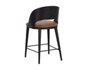 Black Cognac Leather Counter Stool Dezirae by Matho Sun, view 4
