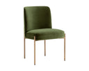 Antique Brass Forest Green Dining Chair Richie by Matho Sun