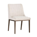 Beige Linen Dining Chairs set of 2 Halden by Matho Sun