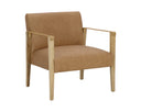 Ludlow Sesame Leather Lounge Chair Earl by Matho Sun
