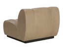 Sahara Sand Leather Lounge Chair Blaise Swivel by Matho Sun, view 4