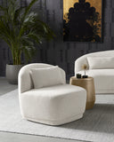 Dove Cream Chair Soraya Swivel Armless by Matho Sun, view 5