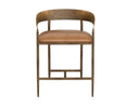 Tan Leather Counter Stool Zanatta by Matho Sun, view 2