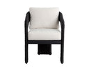 Black Louis Cream Dining Armchair Pylos by Matho Sun, view 2