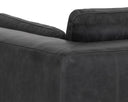 Serbia Black Leather Sofa Burr by Matho Sun, view 7