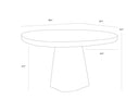 Black 55" Dining Table Celica by Matho Sun, view 8