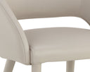 Linea Light Grey Leather Dining Armchair Galen by Matho Sun, view 6