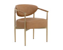 Milliken Cognac Dining Armchair Heloise by Matho Sun
