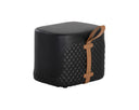 Napa Black / Napa Cognac Ottoman Axio by Matho Sun, view 2