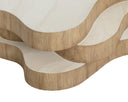 Travertine Look Cream Coffee Table Geddes by Matho Sun, view 5