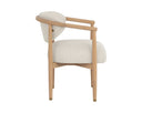 Light Oak Monument Oatmeal Dining Armchair Sigrid by Matho Sun, view 3
