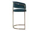 Gold Danny Teal Barstool Marris by Matho Sun, view 3