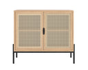 Small Black Rustic Oak/Natural Sideboard Avida by Matho Sun, view 2