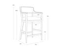 Brown Shalimar Tobacco Leather Barstool Brylea by Matho Sun, view 6