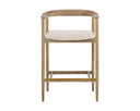 Weathered Oak Dove Cream Counter Stool Jeremy by Matho Sun, view 2