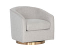 Gold Belfast Heather Grey Lounge Chair Hazel Swivel by Matho Sun