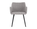 November Grey / Bravo Cognac Dining Armchair Griffin by Matho Sun, view 2