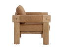 Ludlow Sesame Leather Lounge Chair Carmichael by Matho Sun, view 3