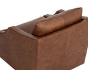 Cognac Leather Lounge Chair Orwell Swivel by Matho Sun, view 5