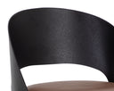 Black Cognac Leather Barstool Dezirae by Matho Sun, view 7