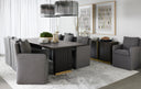 Effie Smoke Dining Armchair Glenrose Wheeled by Matho Sun, view 8