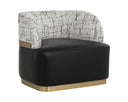 Bravo Black / Halton Birch Lounge Chair Brinda Swivel by Matho Sun