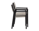 Charcoal Dining Armchairs set of 2 Kavala Stackable by Matho Sun, view 5