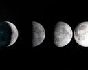 72" X 30" Charcoal Frame Nature Moon Phases by Matho Sun, view 3