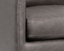 Marseille Concrete Leather Lounge Chair Portman Swivel by Matho Sun, view 6