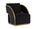 Abbington Black / Napa Black Lounge Chair Baz Swivel by Matho Sun