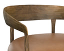 Tan Leather Barstool Zanatta by Matho Sun, view 6