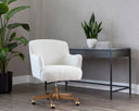 Copenhagen White Office Chair Karina by Matho Sun, view 5