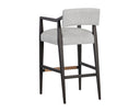 Saloon Light Grey Leather Barstool Keagan by Matho Sun, view 3