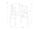 Onyx Leather Dining Armchair Aran by Matho Sun, view 8