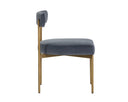 Antique Brass Velvet Slate Dining Chairs set of 2 Seneca by Matho Sun, view 2