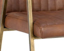Bravo Cognac Dining Armchair Homer by Matho Sun, view 5