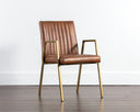 Bravo Cognac Dining Armchair Homer by Matho Sun, view 4
