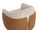 Santa Cruz Oatmeal / Milliken Cognac Lounge Chair Caris Swivel by Matho Sun, view 5