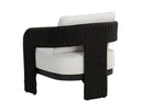 Black Louis Cream Lounge Chair Pylos by Matho Sun, view 4
