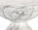 Marble Look White End Table Goya by Matho Sun, view 4