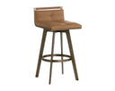 Milliken Cognac Barstool Arizona Swivel by Matho Sun