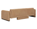 Distressed Brown Nubuck Tan Leather Sofa Romer by Matho Sun, view 3