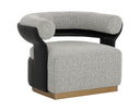 Helios Check Black / Napa Black Lounge Chair Olida Swivel by Matho Sun