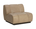 Sahara Sand Leather Lounge Chair Blaise Swivel by Matho Sun