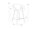 November Grey / Cinnamon Brown Counter Stool Waldo by Matho Sun, view 7