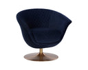 Quilted Abbington Navy Lounge Chair Carine Swivel by Matho Sun