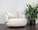 Effie Linen Lounge Chair Walsh Swivel by Matho Sun, view 5