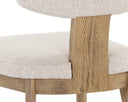 Weathered Oak Dove Cream Dining Chairs set of 2 Rickett by Matho Sun, view 7