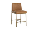 Tan Leather Counter Stool Lathan by Matho Sun