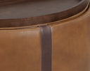Tobacco Tan / Autumn Chestnut Storage Ottoman Borelli Wheeled by Matho Sun, view 7